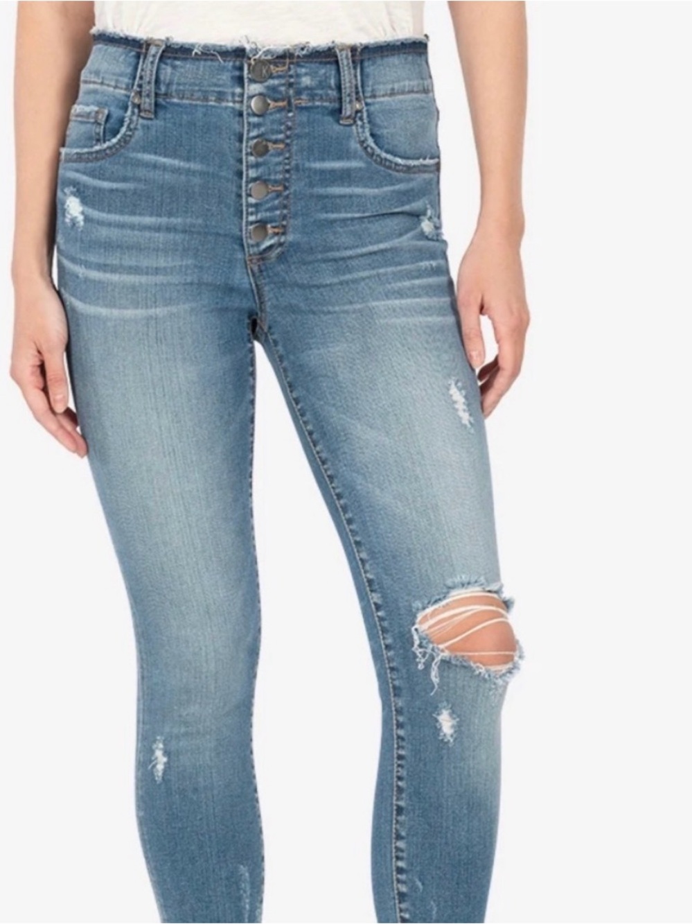 KUT from the Kloth: High-Rise Ankle Skinny Jeans